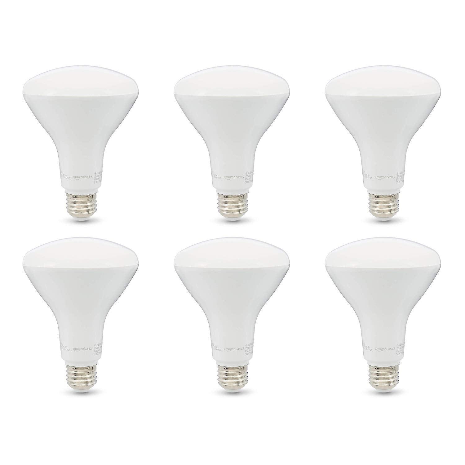 Amazon Basics 65W Equivalent, Daylight, Dimmable, 10,000 Hour Lifetime, BR30 LED Light Bulb | 2-Pack