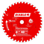 Diablo High-Performance Finish Trim Saw Blade for Wood - 6-1/2" x 40-Teeth, Tico Carbide - D0641X