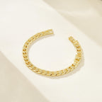 KissYan Gold Ankle Bracelets for Women, 14K Gold Plated Cuban Anklets (08G)