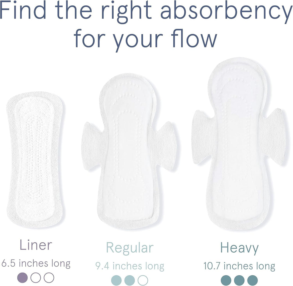 LOLA Ultra-Thin Cotton Panty Liners for Women - Hypoallergenic Panty Liners & Daily Light Pads - Unscented Organic Pads for Women - Pack of 56, 6.5 in