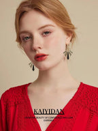 KAIYIDAN Boho Earrings, Geometric Shaped, Brass, Women's Dangle Earring, Personalized Statement Gift