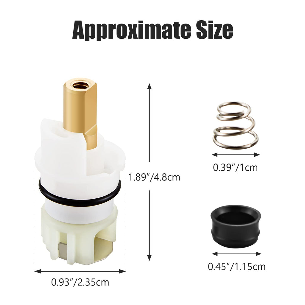 RP25513 faucet stem assembly Replacement Kit for two handle faucet repair kit with RP24096 Cartridge RP4993 Seats Springs RP24097 1/4 Turn stop, 2 Pack