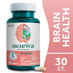 NEURIVA Original Brain Supplement for Memory, Focus & Concentration + Learning & Accuracy with Clinically Tested Nootropics Phosphatidylserine and Neurofactor, Caffeine Free, 30 Capsules (6 Pack)
