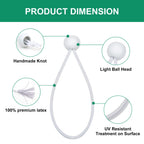 50PCS White Ball Bungee Cords, 6 Inch Heavy Duty Outdoor Bungee Cord with Balls, Tarp Tie Down Bungee Balls for Shelter, Camping, Cargo,Tent Poles UV Resistant（Ball Size 1 inch）
