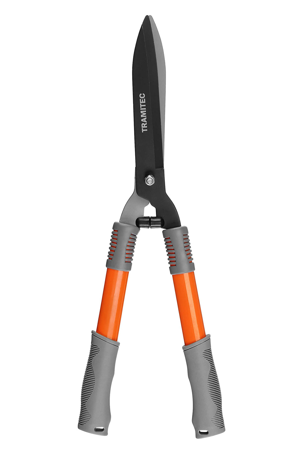 TRAMITEC Garden Hedge Shears, Manual hedge Clippers for Shaping Shrubs and Trimming Bushes. Hedge Clippers & Shears made with Durable Carbon Steel Blades, Shock-Absorbing Bumpers and Comfort Grips.
