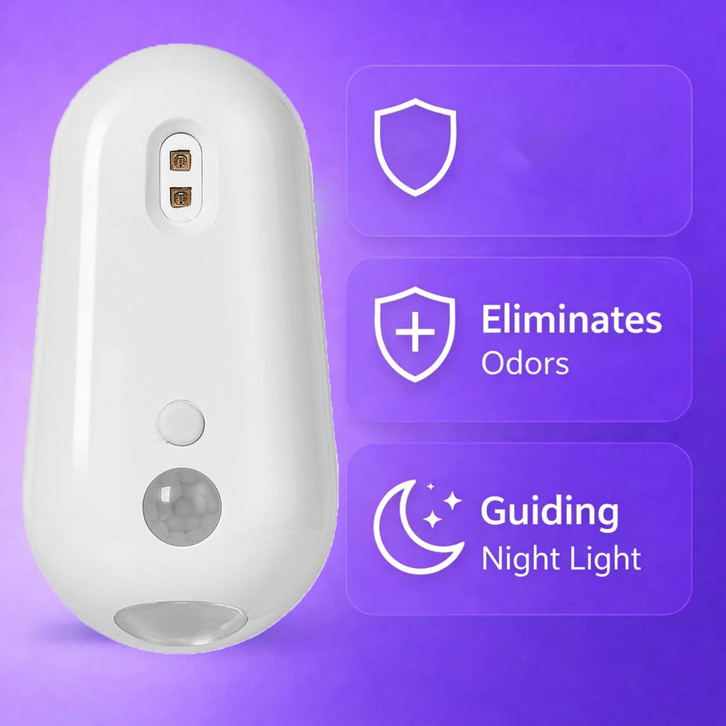 wantract Purivio Self Cleaning UV Toilet Sanitizer Light, Motion-Activated, Rechargeable, Night Light, Adhesive-Mounted for Shared Bathrooms, For Elderly & Pet (1pcs)