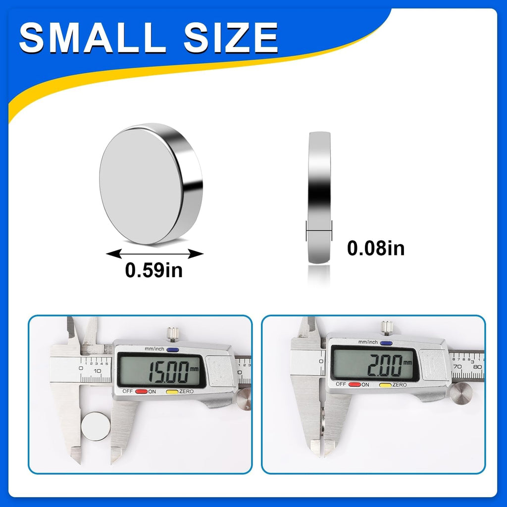BEST CHOICE MAGNETS Small Magnets, 70 Pack Refrigerator Magnets 15x2mm