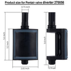 ATIE Pool Diverter Valve Assembly Compatible with Pentair Diverter Valve 270056 for 2 & 3-Way 2" Valves 263026, 263027, 263028, 263029 ONLY (Not Compatible with 263037/263038 Valve) (2 Pack)