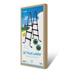 Funsicle SureStep 3 Step Lightweight Steel Outdoor Above Ground Swimming Pool Ladder with Non Slip Feet for Outdoor Use, Black