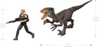 Mattel Jurassic World Rebirth Human & Dinosaur Figure Pack, Zora Bennett & Velociraptor, Movie-Accurate 3.75 Inch Scale, Posable Collectible