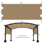 85"x 208" Universal Pergola Shade Cover, Garden Shade Replacement for 17x7.4 Ft Outdoor Pergola Structure, Patio Gazebo Canopy, Porch, Balcony Waterproof Top (Cover Only, Khaki)