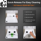 1M Family Toilet Seat, Patented Slow Close & Quick Releasing Technology, Anti-Wiggling, Easy to Install and Clean, Standard Round with Adult Seat Only (2 Pieces)