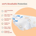 Tranquility Bariatric Disposable Briefs 4X-Large with AIR-Plus Fully Breathable Fabric for Skin Dryness & Integrity, High Waistline, Latex-Free, 34oz Capacity, 32ct Case