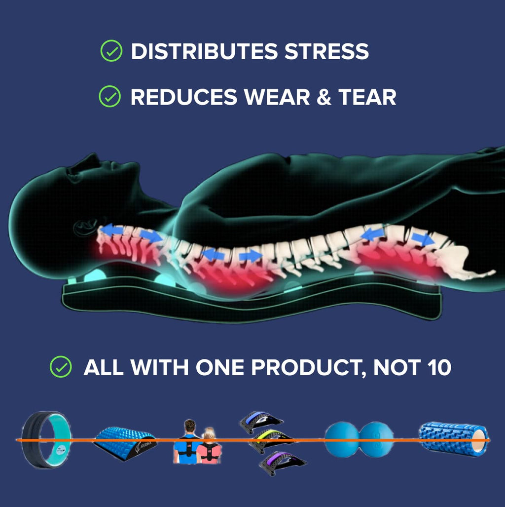 Doctor-Developed, Original Trigger Point Device for Full Back, Neck, Shoulder Pain Relief | Tension Headaches + Migraines | Zero-Stress Neutral Spine | Sitting or Laying | Expect DEEP Pressure