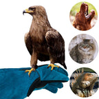 Animal Handing Gloves Bite Proof 23.7 Inch Kevlar Reinforced Multipurpose Pet Leather Glove Padding Dog,Cat Scratch,Bird Handling Falcon Gloves Grabbing,Reptile Squirrel Snake Bite