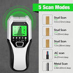 Stud Finder Wall Scanner 5 in 1 Multifunctional Upgraded Smart Wall Scanner, Stud Sensor Beam Detector with Battery for Wood Metal and AC Wire Detection, Comes with HD LCD Display and Audio Alarm