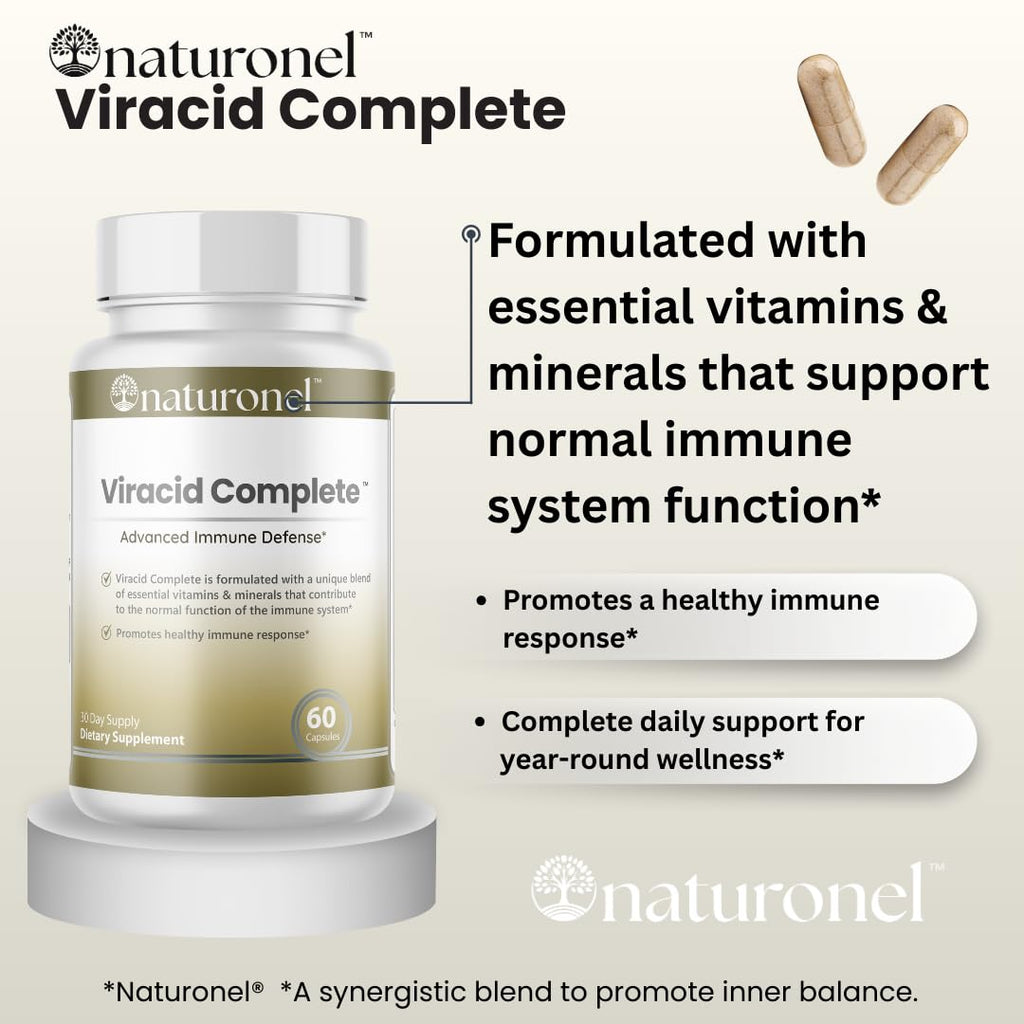 Viracid Complete – Comprehensive Immune Formula with Elderberry, Echinacea, Garlic, Zinc, L-Glutamine & Turmeric 95% Curcuminoids | Premium Supplement, Made in USA, GMP Certified (1)