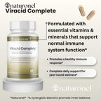 Viracid Complete – Comprehensive Immune Formula with Elderberry, Echinacea, Garlic, Zinc, L-Glutamine & Turmeric 95% Curcuminoids | Premium Supplement, Made in USA, GMP Certified (1)