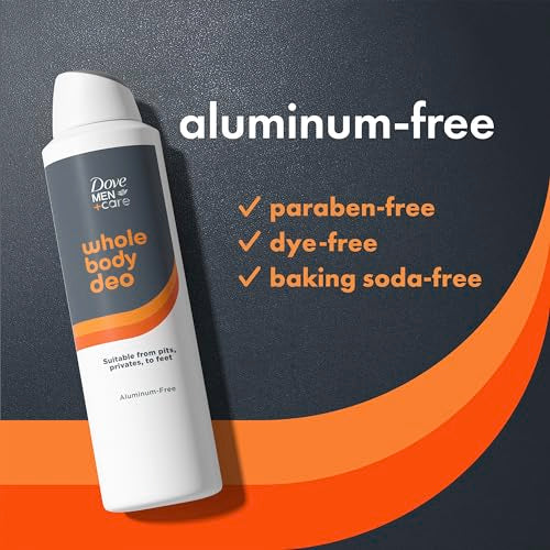 Dove Men+Care Whole Body Deo Aluminum-Free Deodorant Spray with Aloe + Bamboo and Shea Butter + Cedar Suitable from Pits, Privates, to Feet 4 oz 2-Pack