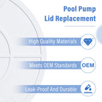 ArrogantF Pool Skimmer Cover Replacement for Hayward SPX1091B Skimmer Cover Pool Replacement Parts for Hayward Automatic Dyna-Skim Above Ground Pool Skimmer Models SP1091LX SP1091WM