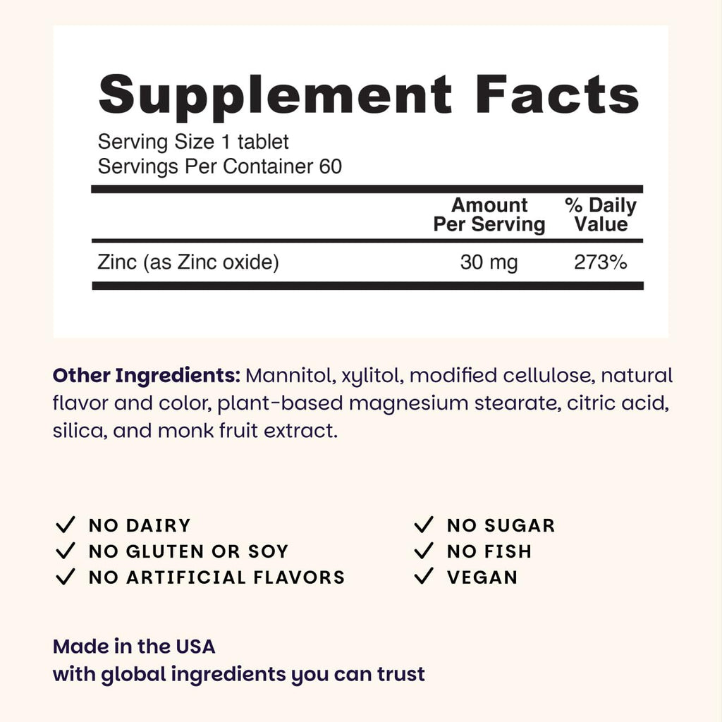 EZ Melts Zinc - Supplement for Immune, Digestive & Skin Health Support - Non-GMO, Vegan & Gluten-Free - Blueberry Blast - 120 Dissolvable Tablets (120 Servings)