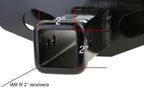 USA American Flag Metal Trailer Hitch Cover with Locking Pin (Fits 2" Receivers, Black)