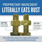 Free All Rust Eater Deep Penetrating Oil, 11 oz Aerosol – Loosens Rusted Bolts, Nuts, Pipe Connections & Locks – Industrial-Grade Rust Remover, Silicone-Free, Safe on Paint & Plastic Surfaces, 6-Pack