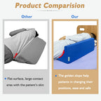 Mistuki Bed Wedge Pillow for Sleeping Seniors Incline Triangle Pillow Adults Post Surgery Back Support Bedsore Pressure Relief Positioning Foam Medical Wedge Bedridden Patient Body Leg Support（23.6"）