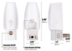 Emotionlite Plug in Night Light, Warm White LED Nightlight, Dusk to Dawn Sensor, Kids, Nursery, Bedroom, Bathroom,Hallway, Stairs, Kitchen, 6 Pack