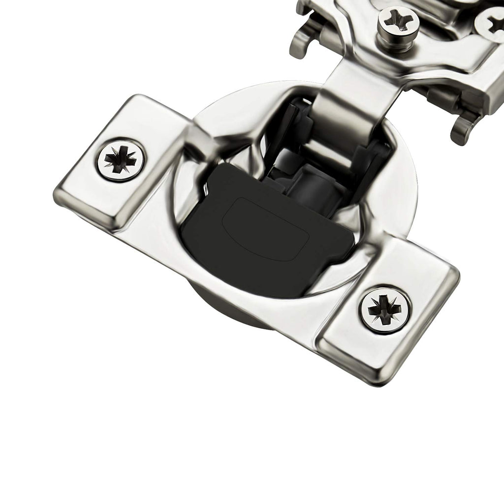Ravinte 60 Pack (30 Pairs) 1/2 Inch Overlay Soft Close Hinges for Kitchen Cabinets - Satin Nickel Hidden Concealed Hinge, Stainless Steel, Self Closing
