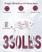 Fvzzin Swivel Shower Chair, 360° Non-Slip Shower Seat with Backrest for Elderly and Disabled, Height Adjustable Rotating Tub Transfer Bench for Seniors Bathroom Inside Shower(White)
