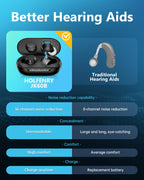 Hearing Aids Reachrgeable-Hearing Aids For Senior,Digital Hearing Amplifier Sound Amplifier for Ears Hearing Aid Earbuds Devices for Adult, Black