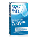 Eye Drops by Renu, for Redness Relief and Dry Eyes, Lubricating and Rewetting Drops, 8 mL, (Pack of 4)