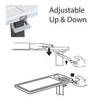 Carex Rolling Overbed Table, Hospital Bed Table, Laptop Tables for Recliner, Bed, Bedside and Sofa, Computer Tables, Hospital Tray, Adjustable with Wheels and Secure Height Adjustment