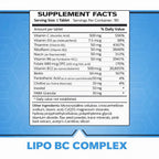 Lipo BC, Lipo B-Complex 90 Tablets. New Label with Best by Date, Same Formula.