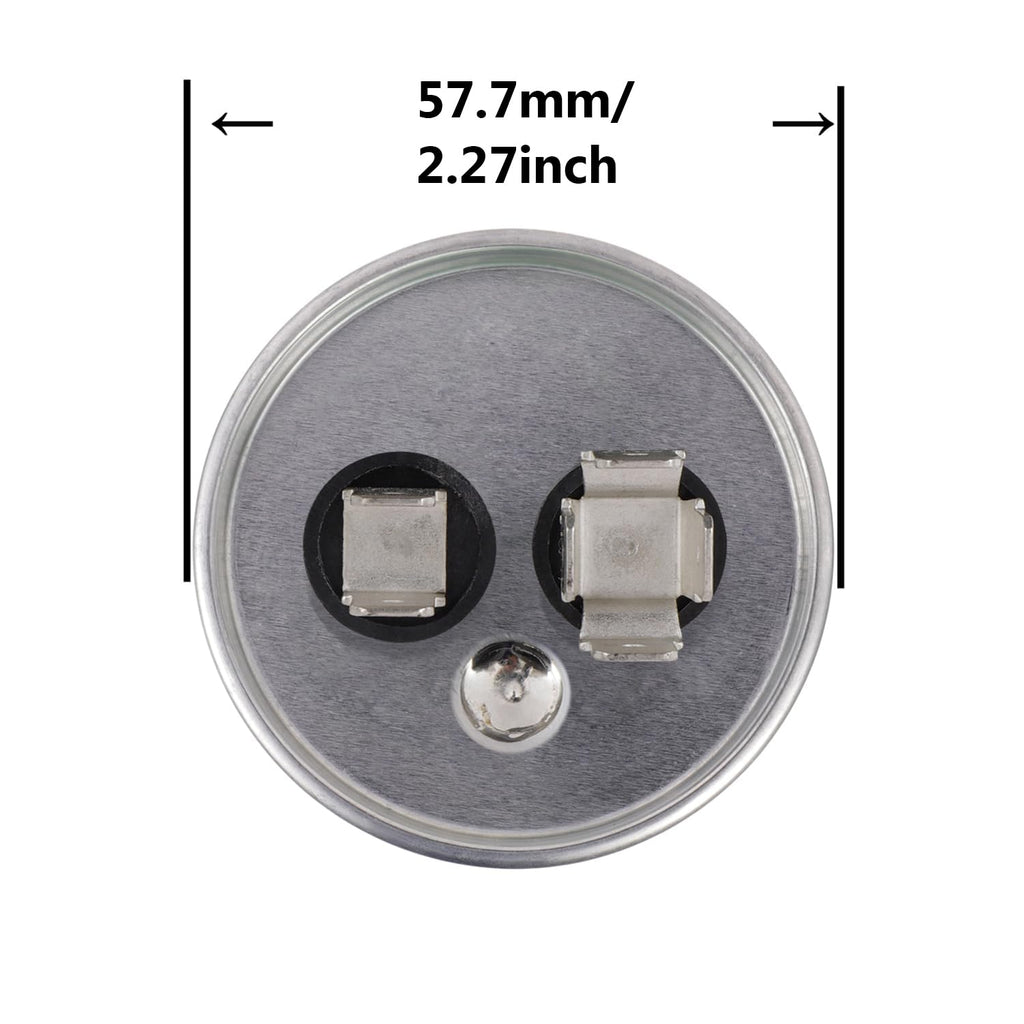 BOJACK 50 uF ±5% 50 MFD 370/450 V CBB65 Round Run Start Capacitor for AC Motor Run or Fan Start and Cool or Heat Pump Air Conditione