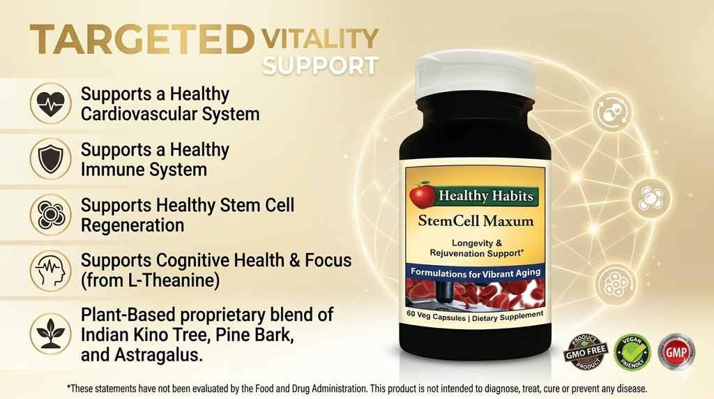 Healthy Habits StemCell Maxum - Plant-Based Support Supplement, 60 Veg Caps