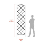 Giant Trellis, 108” high (9’ Tall) by 28” Wide Trellis with Arched top - by Meranti Home + Garden