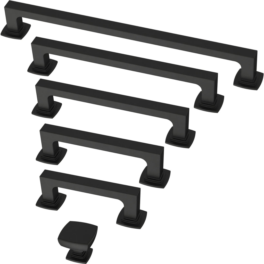 Franklin Brass (10-Pack) – Square Matte Black Cabinet Knobs for Dressers, Drawers, Kitchen Cabinet Door, Vanity, Furniture, Closet Knobs, 1-1/8 Inch | Parow