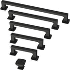 Franklin Brass (10-Pack) – Square Matte Black Cabinet Knobs for Dressers, Drawers, Kitchen Cabinet Door, Vanity, Furniture, Closet Knobs, 1-1/8 Inch | Parow