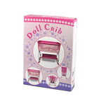 ANIVIA Doll Bed Furniture 2 Function Toy, Doll Bed and Doll Swings Together for 18 inches Baby Dolls, Baby Doll Crib with Bottom (DP601PINK)