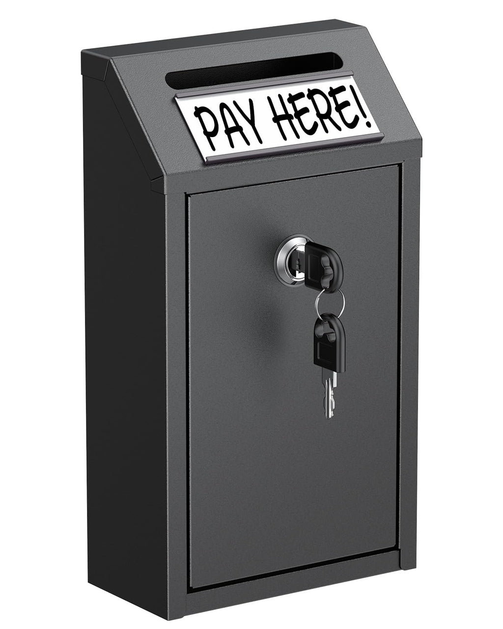 Uniclife Money Box for Cash, Wall Mount Mailboxes for Outside, Locking Mail Box Magnetic Label Holder, Key Drop Box, Cash Box with Lock, Metal Donation Box, Suggestion Box for Home, Office & Shop