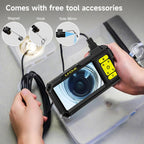 Borescope Camera with Light, 1080P HD Endoscope with 8 Adjustable LEDs, 4.3" Inspection Camera with 16.4ft Semi-Rigid Cable, 8mm IP67 Waterproof Lens-Father's Day Gift&Cool Gadgets for Men