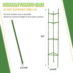 G-LEAF 6 Pack 5ft Tomato Cage for Garden Plant Support, Garden Stakes Tomato Cage, Tomato Cages Plant Stakes for Climbing Plants