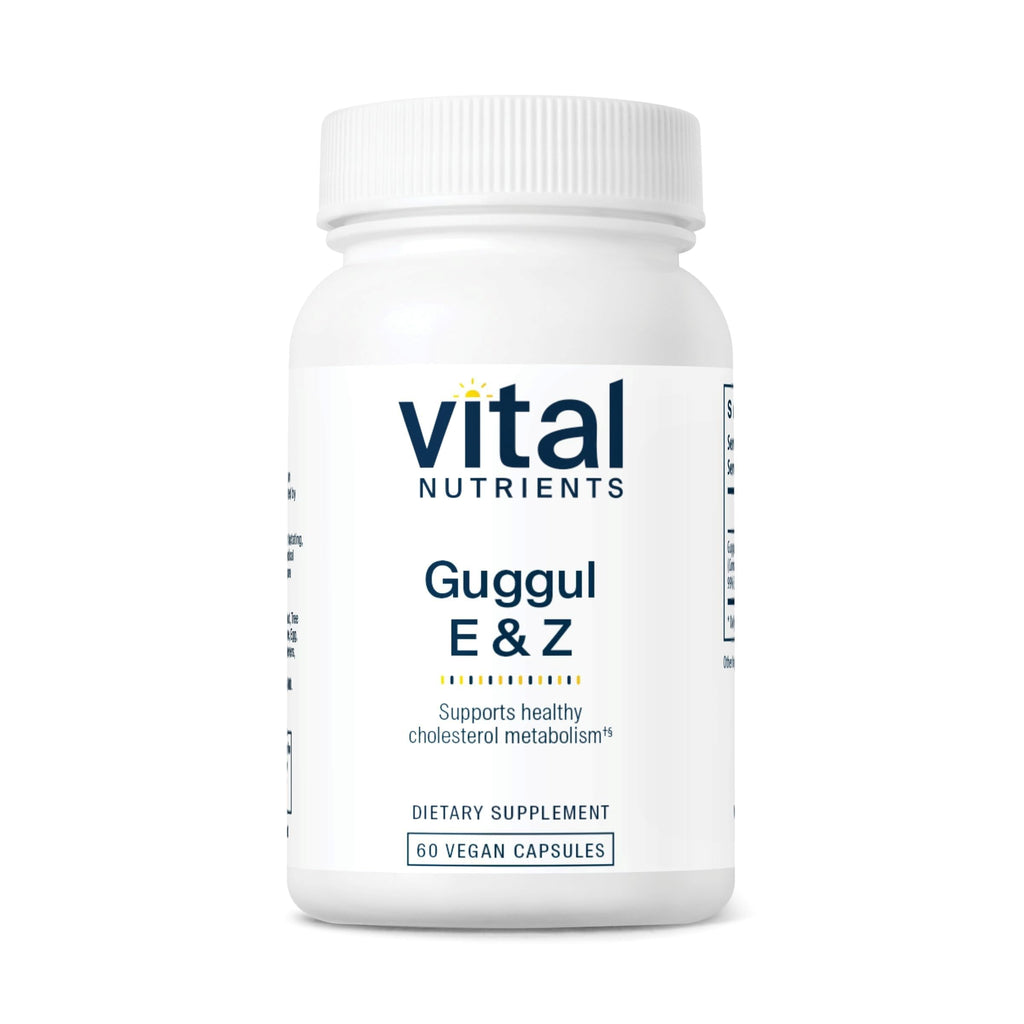 Vital Nutrients Guggul E & Z - Vegan Guggul Supplement - Cholesterol Supplement for Healthy LDL and Triglyceride Levels - Gluten, Dairy, Soy Free - Non-GMO - 60 Capsules