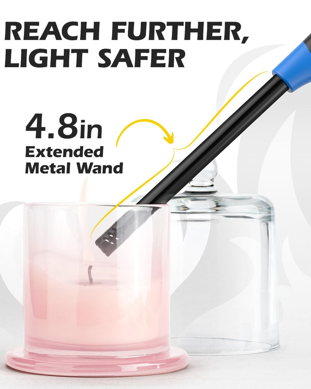 NEON Lighter, Refillable Butane Candle Lighter, 24 Pack Multi-Purpose Reusable Lighters with Long Metal Wand and Adjustable Soft Flame for BBQ, Grill, Stove, Camping, Hiking, Fireplaces, Kitchen