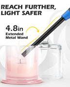 NEON Lighter, Refillable Butane Candle Lighter, 24 Pack Multi-Purpose Reusable Lighters with Long Metal Wand and Adjustable Soft Flame for BBQ, Grill, Stove, Camping, Hiking, Fireplaces, Kitchen