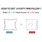 Oubonun 18"x18" Pillow Inserts (Set of 2) - Throw Pillow Inserts with 100% Cotton Cover - 18 Inch Square Interior Sofa Pillow Inserts - Decorative Pillow Insert Pair - White Couch Pillow