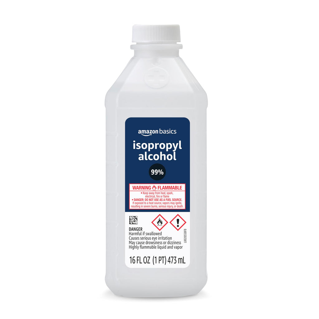 Amazon Basics 99% Isopropyl Alcohol For Technical Use,16 Fluid Ounces, 1-Pack (Previously Solimo)