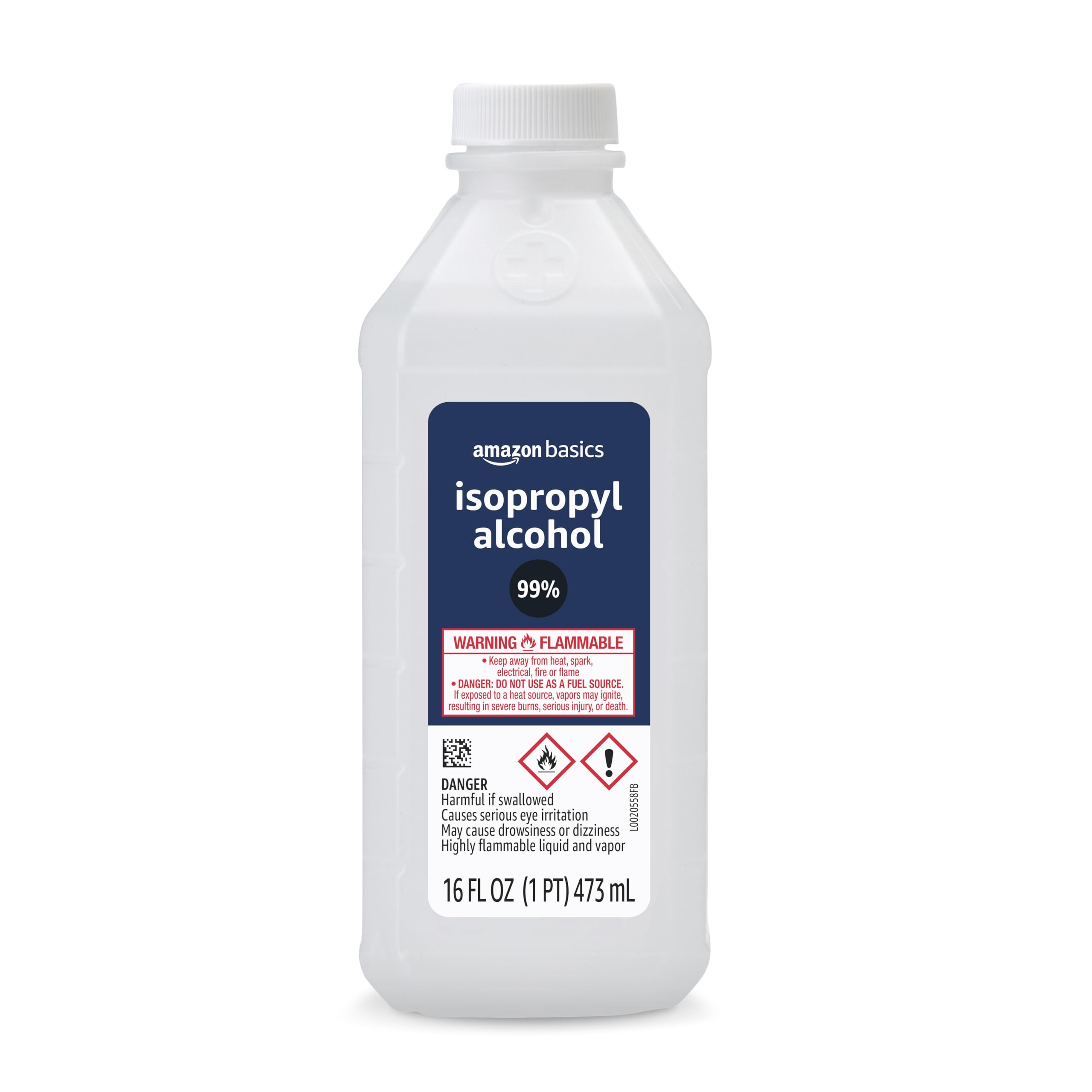 Amazon Basics 99% Isopropyl Alcohol For Technical Use,16 Fluid Ounces, 1-Pack (Previously Solimo)